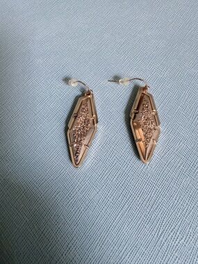Rose Gold Sparkle Geo Drop Earrings - Kendra Scott